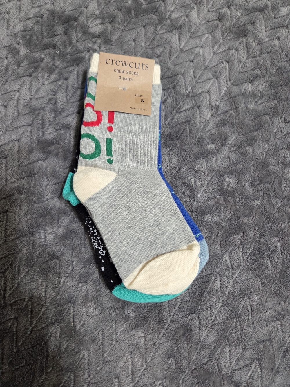 crewcuts Gray & Multi-Color Kids Crew Socks - 3 Pack